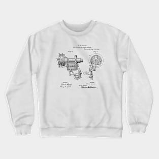 Cord Holder for Grain Binder Vintage Patent Hand Drawing Crewneck Sweatshirt